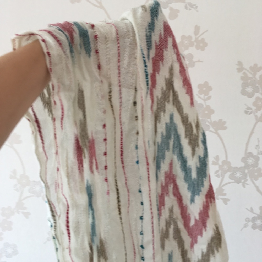 Lightweight metallic boho scarf